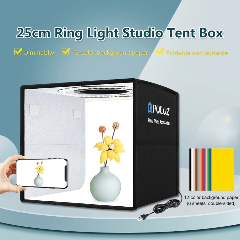 Light box portable- PULUZ 25x25x25